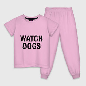Детская пижама хлопок с принтом Watch Dogs в Белгороде, 100% хлопок |  брюки и футболка прямого кроя, без карманов, на брюках мягкая резинка на поясе и по низу штанин
 | wg | игра