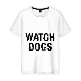 Мужская футболка хлопок с принтом Watch Dogs в Белгороде, 100% хлопок | прямой крой, круглый вырез горловины, длина до линии бедер, слегка спущенное плечо. | wg | игра