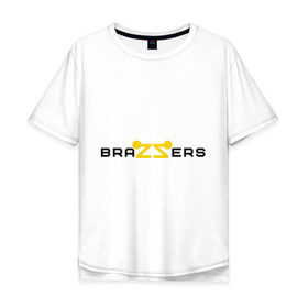 Мужская футболка хлопок Oversize с принтом Brazzers в Белгороде, 100% хлопок | свободный крой, круглый ворот, “спинка” длиннее передней части | brazzers