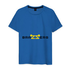 Мужская футболка хлопок с принтом Brazzers в Белгороде, 100% хлопок | прямой крой, круглый вырез горловины, длина до линии бедер, слегка спущенное плечо. | Тематика изображения на принте: brazzers