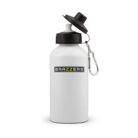 Бутылка спортивная с принтом Brazzers в Белгороде, металл | емкость — 500 мл, в комплекте две пластиковые крышки и карабин для крепления | Тематика изображения на принте: brazzers