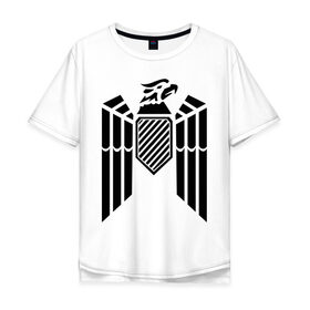 Мужская футболка хлопок Oversize с принтом Немецкий гербовый орел в Белгороде, 100% хлопок | свободный крой, круглый ворот, “спинка” длиннее передней части | геральдика | герб | орел | птица