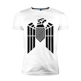 Мужская футболка премиум с принтом Немецкий гербовый орел в Белгороде, 92% хлопок, 8% лайкра | приталенный силуэт, круглый вырез ворота, длина до линии бедра, короткий рукав | геральдика | герб | орел | птица