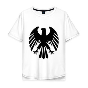 Мужская футболка хлопок Oversize с принтом Немецкий гербовый орёл в Белгороде, 100% хлопок | свободный крой, круглый ворот, “спинка” длиннее передней части | геральдика | герб | немецкий | орел | птица | рисунок