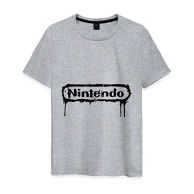 Мужская футболка хлопок с принтом Nintendo в Белгороде, 100% хлопок | прямой крой, круглый вырез горловины, длина до линии бедер, слегка спущенное плечо. | баста | ноггано