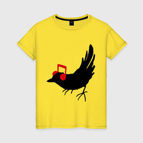 Женская футболка хлопок с принтом Слушай музыку в Белгороде, 100% хлопок | прямой крой, круглый вырез горловины, длина до линии бедер, слегка спущенное плечо | 