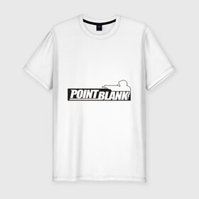 Мужская футболка премиум с принтом Point Blank в Белгороде, 92% хлопок, 8% лайкра | приталенный силуэт, круглый вырез ворота, длина до линии бедра, короткий рукав | 