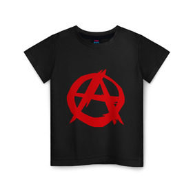 Детская футболка хлопок с принтом Анархист в Белгороде, 100% хлопок | круглый вырез горловины, полуприлегающий силуэт, длина до линии бедер | анархия | мама