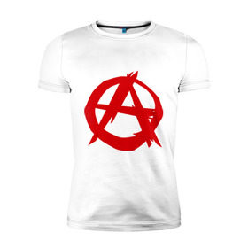 Мужская футболка премиум с принтом Анархист в Белгороде, 92% хлопок, 8% лайкра | приталенный силуэт, круглый вырез ворота, длина до линии бедра, короткий рукав | анархия | мама