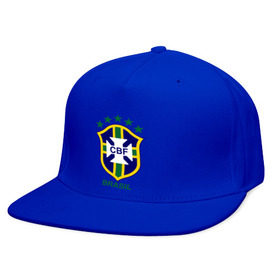 Кепка снепбек с прямым козырьком с принтом Сборная Бразилии по футболу в Белгороде, хлопок 100% |  | бразилия