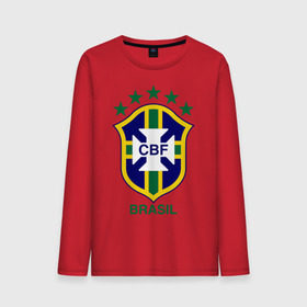 Мужской лонгслив хлопок с принтом Сборная Бразилии по футболу в Белгороде, 100% хлопок |  | Тематика изображения на принте: бразилия