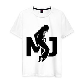 Мужская футболка хлопок с принтом Майкл Джексон в Белгороде, 100% хлопок | прямой крой, круглый вырез горловины, длина до линии бедер, слегка спущенное плечо. | jackson | king | michael | music | pop | джексон | джэксон | король | майкл | музыка | поп | попса