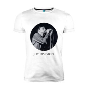 Мужская футболка премиум с принтом Joy division круг в Белгороде, 92% хлопок, 8% лайкра | приталенный силуэт, круглый вырез ворота, длина до линии бедра, короткий рукав | joy division