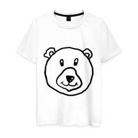 Мужская футболка хлопок с принтом Медведь в Белгороде, 100% хлопок | прямой крой, круглый вырез горловины, длина до линии бедер, слегка спущенное плечо. | русь