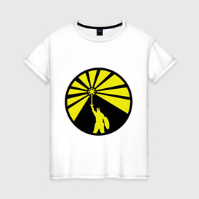 Женская футболка хлопок с принтом Dark Souls в Белгороде, 100% хлопок | прямой крой, круглый вырез горловины, длина до линии бедер, слегка спущенное плечо | 