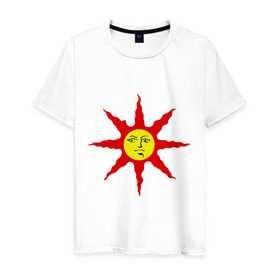 Мужская футболка хлопок с принтом Dark Souls в Белгороде, 100% хлопок | прямой крой, круглый вырез горловины, длина до линии бедер, слегка спущенное плечо. | dark souls