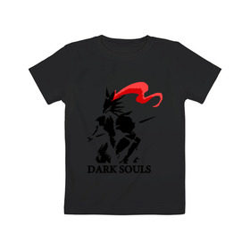 Детская футболка хлопок с принтом Dark Souls в Белгороде, 100% хлопок | круглый вырез горловины, полуприлегающий силуэт, длина до линии бедер | dark souls | praise the sun | you died | дарк соулс