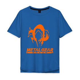 Мужская футболка хлопок Oversize с принтом Metal Gear Solid Fox в Белгороде, 100% хлопок | свободный крой, круглый ворот, “спинка” длиннее передней части | лиса