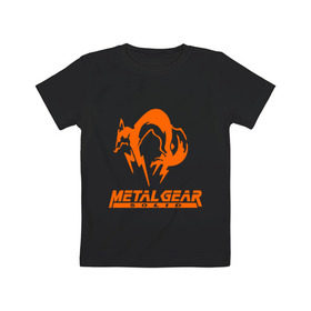 Детская футболка хлопок с принтом Metal Gear Solid Fox в Белгороде, 100% хлопок | круглый вырез горловины, полуприлегающий силуэт, длина до линии бедер | Тематика изображения на принте: лиса