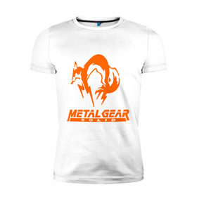 Мужская футболка премиум с принтом Metal Gear Solid Fox в Белгороде, 92% хлопок, 8% лайкра | приталенный силуэт, круглый вырез ворота, длина до линии бедра, короткий рукав | Тематика изображения на принте: лиса