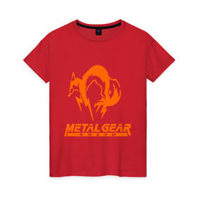 Женская футболка хлопок с принтом Metal Gear Solid Fox в Белгороде, 100% хлопок | прямой крой, круглый вырез горловины, длина до линии бедер, слегка спущенное плечо | лиса