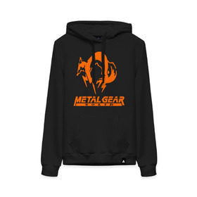 Женская толстовка хлопок с принтом Metal Gear Solid Fox в Белгороде, френч-терри, мягкий теплый начес внутри (100% хлопок) | карман-кенгуру, эластичные манжеты и нижняя кромка, капюшон с подкладом и шнурком | лиса