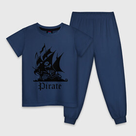 Детская пижама хлопок с принтом Пират в Белгороде, 100% хлопок |  брюки и футболка прямого кроя, без карманов, на брюках мягкая резинка на поясе и по низу штанин
 | пират