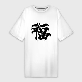Платье-футболка хлопок с принтом Японский иероглиф   Удача в Белгороде,  |  | иероглиф | каллиграфия | китай | удача | япония
