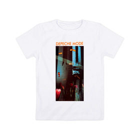 Детская футболка хлопок с принтом DM обложка в Белгороде, 100% хлопок | круглый вырез горловины, полуприлегающий силуэт, длина до линии бедер | депеш мод | дипи шмот | меломанам