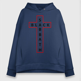 Женское худи Oversize хлопок с принтом Black Sabbath в Белгороде, френч-терри — 70% хлопок, 30% полиэстер. Мягкий теплый начес внутри —100% хлопок | боковые карманы, эластичные манжеты и нижняя кромка, капюшон на магнитной кнопке | black sabbath