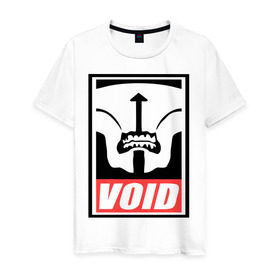 Мужская футболка хлопок с принтом Faceless Void Dota2 в Белгороде, 100% хлопок | прямой крой, круглый вырез горловины, длина до линии бедер, слегка спущенное плечо. | dota | faceless | obey | void | войд | дота