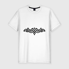 Мужская футболка премиум с принтом Кельтский узор в Белгороде, 92% хлопок, 8% лайкра | приталенный силуэт, круглый вырез ворота, длина до линии бедра, короткий рукав | кельт | орнамент | тату | узор