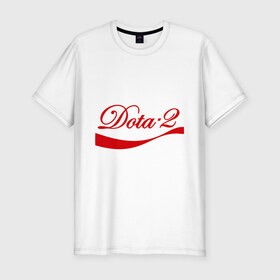 Мужская футболка премиум с принтом Dota 2 Coca cola в Белгороде, 92% хлопок, 8% лайкра | приталенный силуэт, круглый вырез ворота, длина до линии бедра, короткий рукав | coca | cola | dota | дота | кола