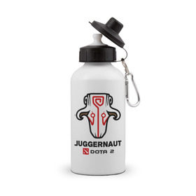 Бутылка спортивная с принтом Juggernaut Dota2 в Белгороде, металл | емкость — 500 мл, в комплекте две пластиковые крышки и карабин для крепления | dota | juggernaut | джаггернаут | дота