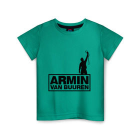 Детская футболка хлопок с принтом Armin van buuren в Белгороде, 100% хлопок | круглый вырез горловины, полуприлегающий силуэт, длина до линии бедер | addicted | buuren | van | аrmin