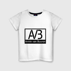 Детская футболка хлопок с принтом Armin van buuren logo в Белгороде, 100% хлопок | круглый вырез горловины, полуприлегающий силуэт, длина до линии бедер | Тематика изображения на принте: addicted | buuren | van | аrmin