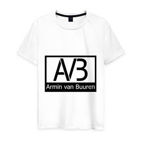 Мужская футболка хлопок с принтом Armin van buuren logo в Белгороде, 100% хлопок | прямой крой, круглый вырез горловины, длина до линии бедер, слегка спущенное плечо. | Тематика изображения на принте: addicted | buuren | van | аrmin