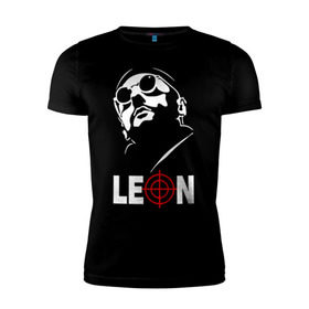 Мужская футболка премиум с принтом Leon в Белгороде, 92% хлопок, 8% лайкра | приталенный силуэт, круглый вырез ворота, длина до линии бедра, короткий рукав | jean | leon | professional | reno | жан | леон | профессионал | рено
