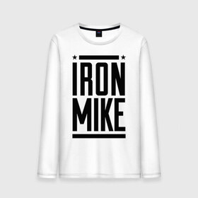 Мужской лонгслив хлопок с принтом Iron Mike в Белгороде, 100% хлопок |  | Тематика изображения на принте: iron | mike | бокс | железный | замбидис | майк | чемпион