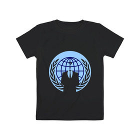 Детская футболка хлопок с принтом Anonymous в Белгороде, 100% хлопок | круглый вырез горловины, полуприлегающий силуэт, длина до линии бедер | anonimous | unknown | аноним | неизвестный | пиджак