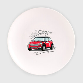 Тарелка с принтом Mini Cooper в Белгороде, фарфор | диаметр - 210 мм
диаметр для нанесения принта - 120 мм | mini cooper | автомобиль | машина | мини купер | миникупер