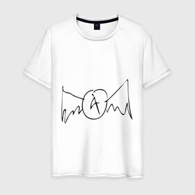 Мужская футболка хлопок с принтом Aerosmith (draw logo) в Белгороде, 100% хлопок | прямой крой, круглый вырез горловины, длина до линии бедер, слегка спущенное плечо. | Тематика изображения на принте: aerosmith | draw | logo | логотип | рисованный
