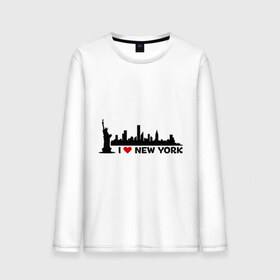 Мужской лонгслив хлопок с принтом I love NY (панорама) в Белгороде, 100% хлопок |  | i | love | new | york | город | йорк | люблю | нью | панорама | свобода | статуя | я