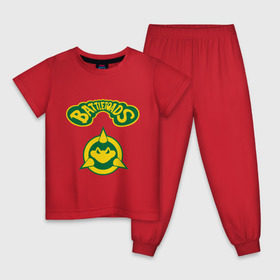 Детская пижама хлопок с принтом Боевые Жабы в Белгороде, 100% хлопок |  брюки и футболка прямого кроя, без карманов, на брюках мягкая резинка на поясе и по низу штанин
 | battle | batttletoads | sega | toads | сега