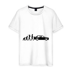 Мужская футболка хлопок с принтом Бмв эволюция в Белгороде, 100% хлопок | прямой крой, круглый вырез горловины, длина до линии бедер, слегка спущенное плечо. | bmw | evolution | автомобиль | бмв | развитие | эволюция