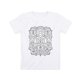 Детская футболка хлопок с принтом Horizont в Белгороде, 100% хлопок | круглый вырез горловины, полуприлегающий силуэт, длина до линии бедер | horizont | герб | горизонт | туризм