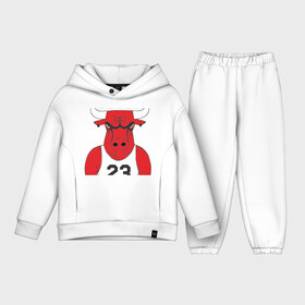 Детский костюм хлопок Oversize с принтом Gangsta Bulls в Белгороде,  |  | Тематика изображения на принте: bulls | chicago | gangsta | бык | гангстер | чикаго