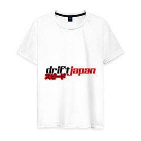 Мужская футболка хлопок с принтом DRIFT JAPAN streetstyle в Белгороде, 100% хлопок | прямой крой, круглый вырез горловины, длина до линии бедер, слегка спущенное плечо. | дрифт