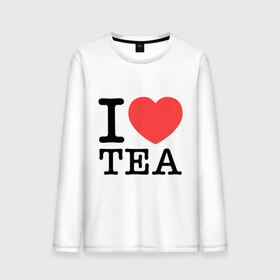 Мужской лонгслив хлопок с принтом I love tea в Белгороде, 100% хлопок |  | Тематика изображения на принте: heart | love | tea | люблю | сердце | чай