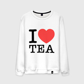 Мужской свитшот хлопок с принтом I love tea в Белгороде, 100% хлопок |  | Тематика изображения на принте: heart | love | tea | люблю | сердце | чай